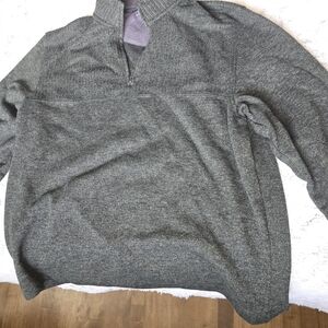 Van Heusen Men's Zip Up Green Sweater - XXL